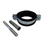 Хомут стальной оцинкованный 2 1/2'' (74-80) М8 с крепежом (шпилька и дюбель) купить в Москве | "Проконсим"
