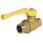 Кран латунный шаровой газовый 11Б27п DN15 PN40 рычаг штуцер-штуцер БАЗ Standart купить в Москве | "Проконсим"