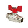 Кран латунный шаровой Valfex Premium.219.NB1 усиленный Н 11Б27фт1М DN 15 PN 63 никелированный штуцер-штуцер бабочка купить в Москве | "Проконсим"