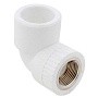Угольник комбинированный ПП 20-1/2'' PN 25 с внутренней резьбой белый РТП 10790 купить в Москве | "Проконсим"