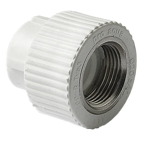 Муфта комбинированная ПП 32-3/4'' PN 25 с внутренней резьбой белая Pro Aqua PA22016P купить в Москве | "Проконсим"