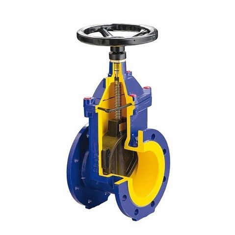 Задвижка чугунная DN 80 PN 16 с обрезиненным клином EPDM 70гр. Zetkama zGAT.111D080C57 купить в Москве | "Проконсим" (920300107)