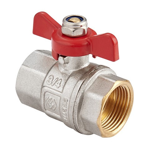 Краны латунные шаровые DN 15-25 PN 40 никелированные бабочка муфта-муфта MVI BV.513 купить в Москве | "Проконсим" Краны латунные шаровые DN 15-25 PN 40 никелированные бабочка муфта-муфта MVI BV.513 купить в Москве | "Проконсим"