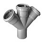 Крестовина ПП для канализации косая 45гр. 50- 50- 50 Valfex купить в Москве | "Проконсим"