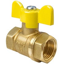 Краны латунные шаровые газовые 11Б27фтМ DN 15-32 PN 40 бабочка муфта-муфта Valfex.277.LB3 купить в Москве | "Проконсим"