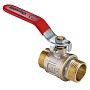 Кран латунный шаровой MVI AquaHit BV.316.04 DN 15 PN 25 рычаг штуцер-штуцер полнопроходной никелированный купить в Москве | "Проконсим"