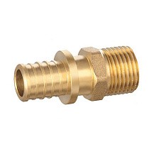 Муфты латунные для PEX труб DN 16-32 PN 16 под надвижную гильзу с наружной резьбой PLP купить в Москве | "Проконсим"