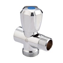 Вентиль латунный проходной MVI BV.461 DN 15 +отверстие 20 PN 10 хромированный муфта-штуцер маховик купить в Москве | "Проконсим"