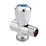 Вентиль латунный проходной MVI BV.461 DN 15 +отверстие 20 PN 10 хромированный муфта-штуцер маховик купить в Москве | "Проконсим"
