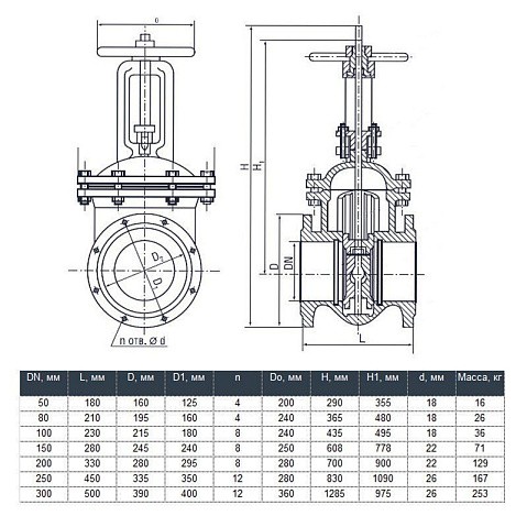 Задвижка чугунная 30ч6бр DN 125 PN 16(10) фланцевая параллельная ЛМЗ Семенов купить в Москве | "Проконсим"