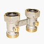 Узел нижнего подключения Vekotrim DN 15 PN 10 прямой двухтрубный 20-3/4'' c накидной гайкой, муфта купить в Москве | "Проконсим"