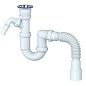 Сифон для умывальника Unicorn Y320V, 40х50 гибкий отвод, 1 1/2'' х40 чаша из нержавеющей стали с отводом для стиральной машины купить в Москве | "Проконсим"