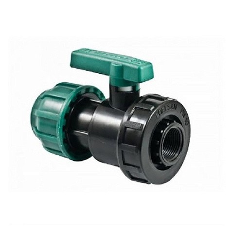 Кран шаровый ПЭ компрессионный комбинированный ВР DN 25-1/2'' PN 10 купить в Москве | "Проконсим"