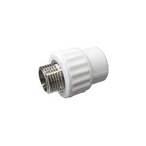 Муфты ПП DN 20-32 PN 25 комбинированные с наружной резьбой белые Valfex Pro купить в Москве | "Проконсим"