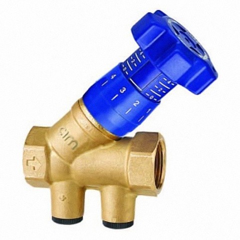 Клапан латунный MVI BL.220.07, DN 32 PN 25, балансировочный, Kvs 16,68 м3/ч, муфтовый, наклонный купить в Москве | "Проконсим"