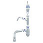 Сифон для умывальника Unicorn А320VР, 40х50 гибкий отвод, 1 1/2'' х40 пластиковая чаша с отводом для стиральной машины купить в Москве | "Проконсим"