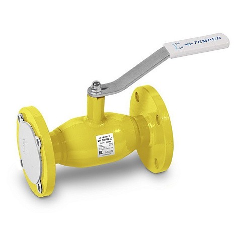 Кран стальной шаровый Temper DN 200, PN 16, 530мм, газовый, полнопроходной, фланцевый+ISO купить в Москве | "Проконсим"