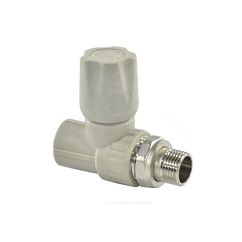 Вентиль для радиатора прямой VALFEX 20 PN 25 G-1/2'' серый купить в Москве | "Проконсим"