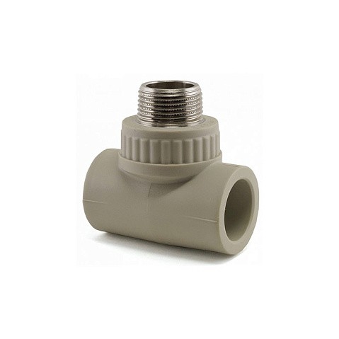 Тройник комбинированный НР VALFEX 25x25 PN 25 G-3/4'' НР серый купить в Москве | "Проконсим"