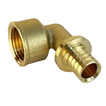 Угольники латунные для PEX труб DN 16-20 PN 16 под надвижную гильзу с внутренней резьбой Valfex VF.452.AF купить в Москве | "Проконсим"