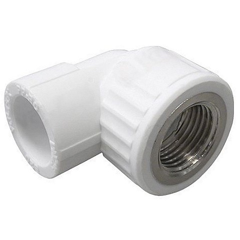 Угольник комбинированный ПП 25-3/4'' PN 25 с внутренней резьбой белый VALFEX  купить в Москве | "Проконсим"