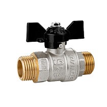 Краны латунные шаровые DN 15-25 PN 40 никелированные бабочка штуцер-штуцер LD Pride 47.304 купить в Москве | "Проконсим"