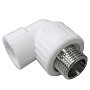 Угольник комбинированный ПП 20-1/2'' PN 25 с наружной резьбой белый VALFEX купить в Москве | "Проконсим"