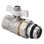Краны латунные шаровые DN 15-20 PN 40 никелированные бабочка американка MVI BV.521 купить в Москве | "Проконсим"