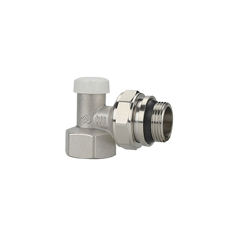 Клапан радиаторный VARMEGA VM10213 DN20 PN10 угловой настроечный G-3/4'' с уплотнением муфта-штуцер купить в Москве | "Проконсим"