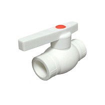 Краны шаровые ПП DN 20-63 PN 25 с металлическим шаром белые Valfex купить в Москве | "Проконсим"