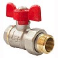 Кран латунный шаровой Valfex Optima.227.NLB1 11Б27фт1М DN 15 PN 25 никелированный американка бабочка купить в Москве | "Проконсим"