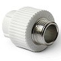 Муфта комбинированная ПП 20-3/4'' PN 25 с наружной резьбой белая Pro Aqua PA23010P купить в Москве | "Проконсим"