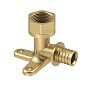 Угольник латунный для PEX труб  16- 1/2''  PN 16  под надвижную гильзу с внутренней резьбой  РосТурПласт купить в Москве | "Проконсим"
