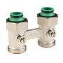 Узел нижнего подключения MVI TR.415.0505 DN 20 PN 10 прямой двухтрубный шаровой затвор 20-3/4'' под евроконус, муфта купить в Москве | "Проконсим"
