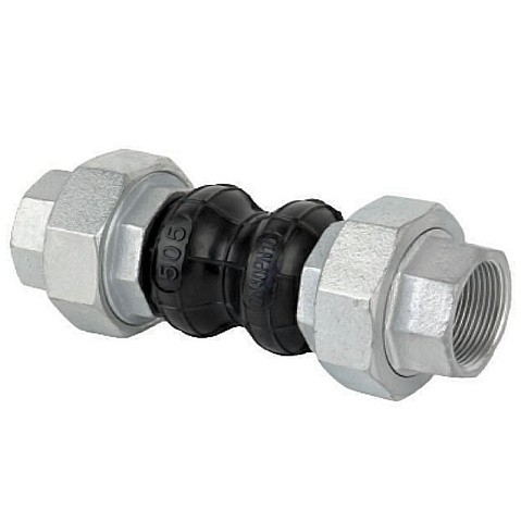 Компенсатор EPDM с оцинкованными чугунными резьбовыми патрубками DN 40 PN 16 Рашворк 505-040-16 купить в Москве | "Проконсим"