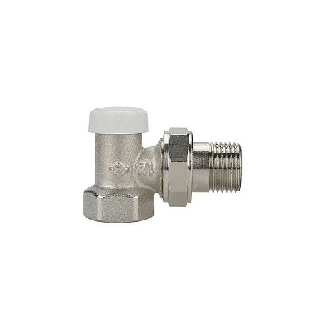 Клапан радиаторный VARMEGA VM10201 DN15 PN10 угловой настроечный G-1/2'' муфта-штуцер купить в Москве | "Проконсим"