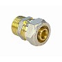 Муфты латунные для PEX труб DN 16-32 PN 10 обжимные никелированные с наружной резьбой Valfex VF.301.N купить в Москве | "Проконсим"