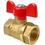 Краны латунные шаровые 11Б27фт1М DN 15-32 PN 40 бабочка муфта-муфта Valfex.217.LB1 купить в Москве | "Проконсим"