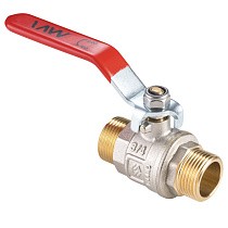 Краны латунные шаровые DN 15-25 PN 40 никелированные рычаг штуцер-штуцер MVI BV.516 купить в Москве | "Проконсим"