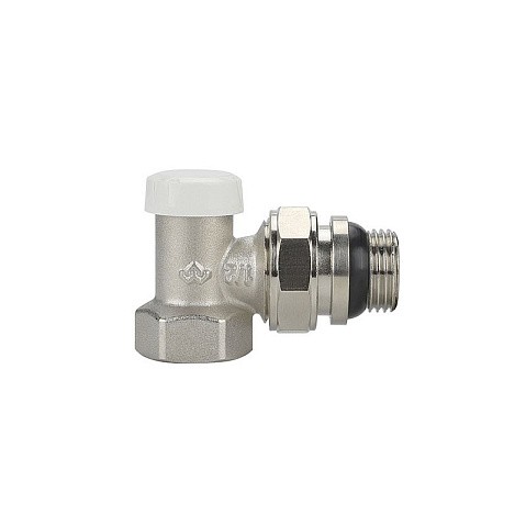 Клапан радиаторный VARMEGA VM10211 DN15 PN10 угловой настроечный G-1/2'' с уплотнением муфта-штуцер купить в Москве | "Проконсим"