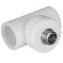 Тройник комбинированный ПП 20-1/2'' PN 25 с наружной резьбой белый VALFEX 
