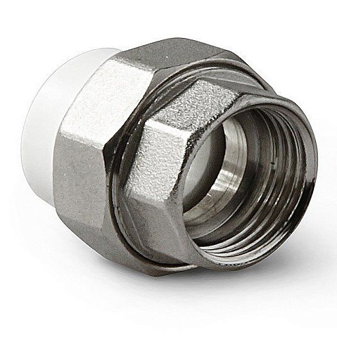 Муфта комбинированная ПП 40-1 1/2'' PN 25 разъёмная с внутренней резьбой белая Pro Aqua PA20021 купить в Москве | "Проконсим"
