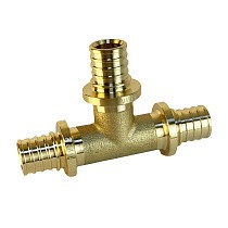 Тройники латунные для PEX труб DN 16-20 PN 16 под надвижную гильзу переходные Valfex VF.431.AF купить в Москве | "Проконсим"