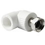 Угольник комбинированный ПП 25-3/4'' PN 25 с накидной гайкой белый Pro Aqua PA29214 купить в Москве | "Проконсим"