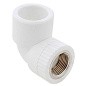 Угольник комбинированный ПП 25-3/4'' PN 25 с внутренней резьбой белый РТП 10793 купить в Москве | "Проконсим"