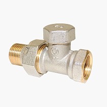 Клапан запорно-регулирующий Raditec DN 15 PN 16 прямой G1/2'' Kvs = 1,41 м3/ч для радиатора, 120гр. купить в Москве | "Проконсим"