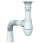 Сифон для умывальника Unicorn А220, 40х50 гибкий отвод, 1 1/2'' х40 чаша из нержавеющей стали купить в Москве | "Проконсим"