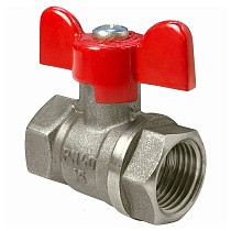 Краны латунные шаровые DN 15-25 PN 40 бабочка муфта-муфта SGL купить в Москве | "Проконсим"