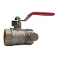 Кран латунный шаровой DN 20 PN 40 под манометр никелированный рычаг муфта-муфта SGL купить в Москве | "Проконсим"