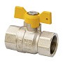 Краны латунные шаровые газовые DN 15-20 PN 25 бабочка муфта-муфта MVI BV.813 купить в Москве | "Проконсим"
